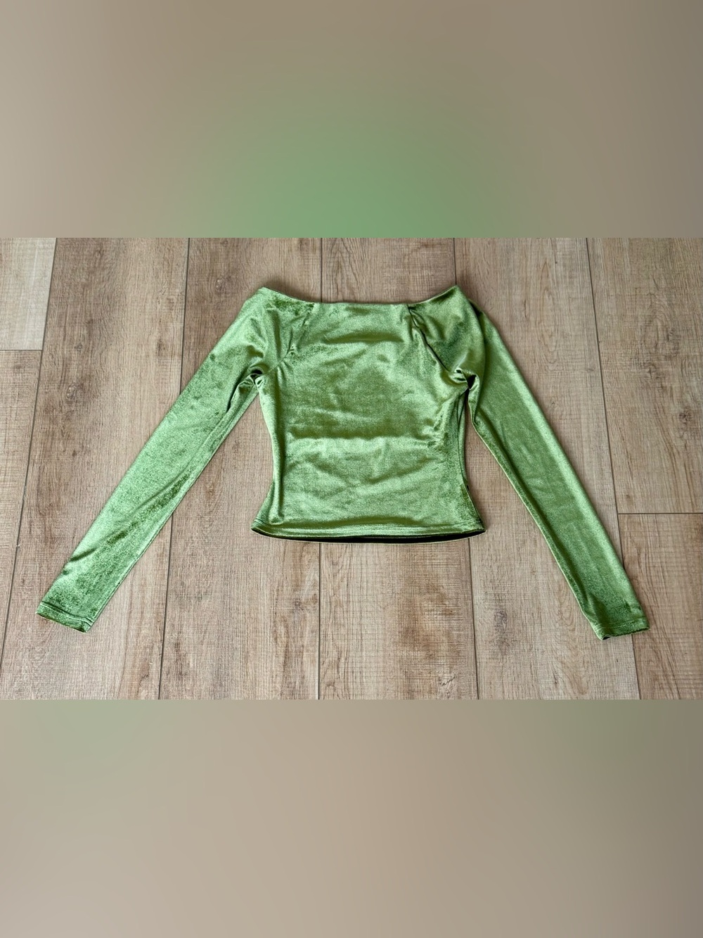 Reformation Sonora Green Velvet Square Neck Top XS - Picture 3 of 8